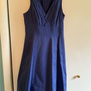 Merona Blue Pleated A-Line Midi Dress